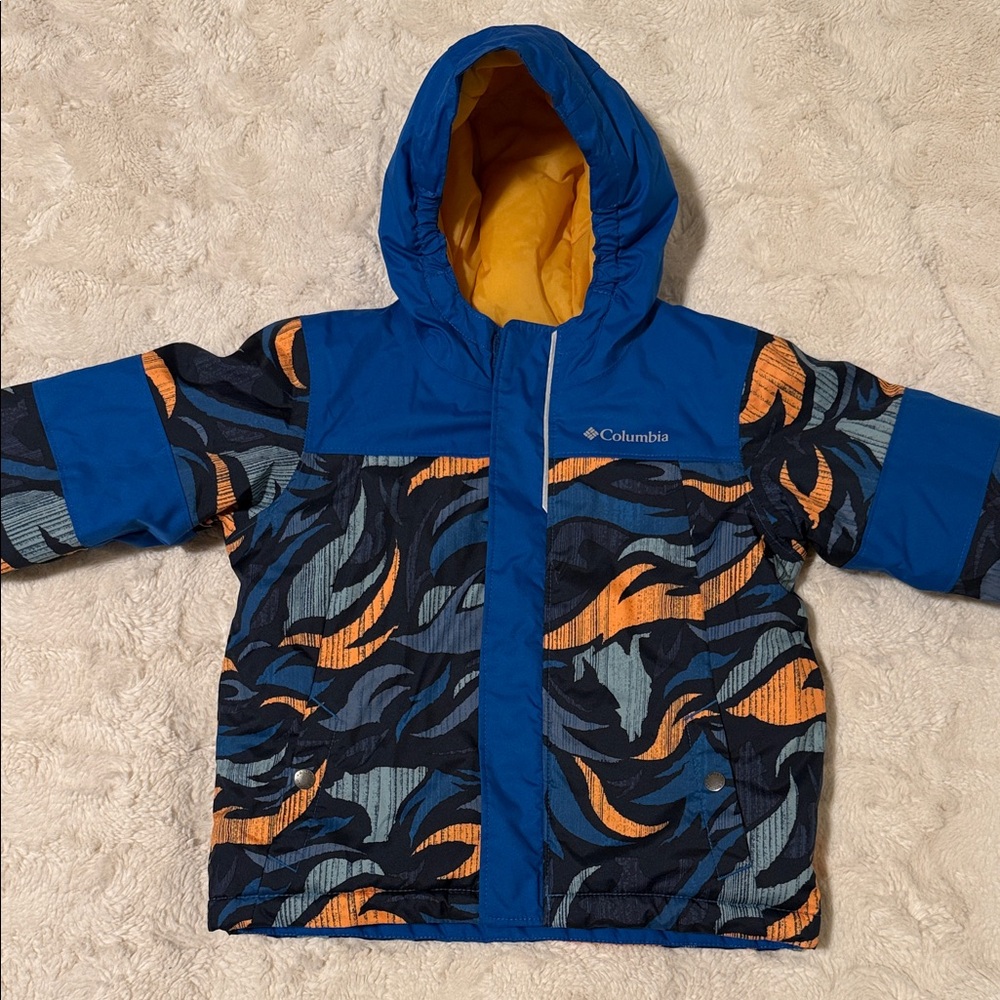 Columbia Blue and Orange Patterned Jacket.